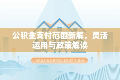 黄骅公积金支付范围新解，灵活运用与政策解读