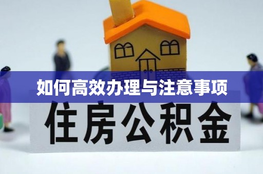 黄骅如何高效办理与注意事项