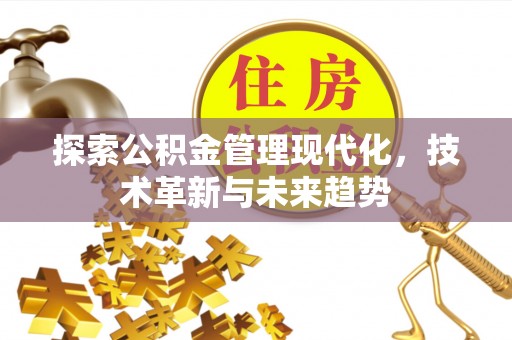 黄骅探索公积金管理现代化，技术革新与未来趋势