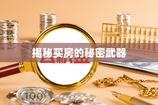 黄骅揭秘买房的秘密武器