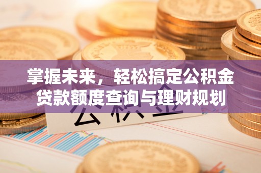 黄骅掌握未来，轻松搞定公积金贷款额度查询与理财规划