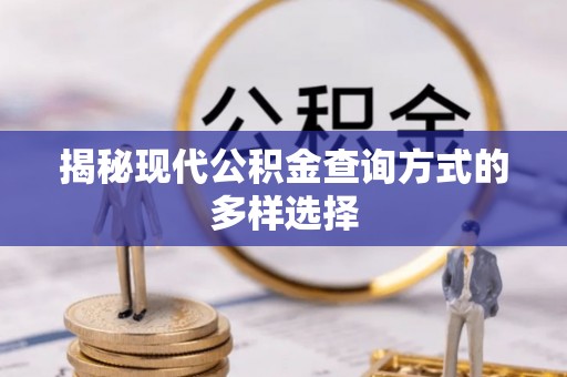 黄骅揭秘现代公积金查询方式的多样选择